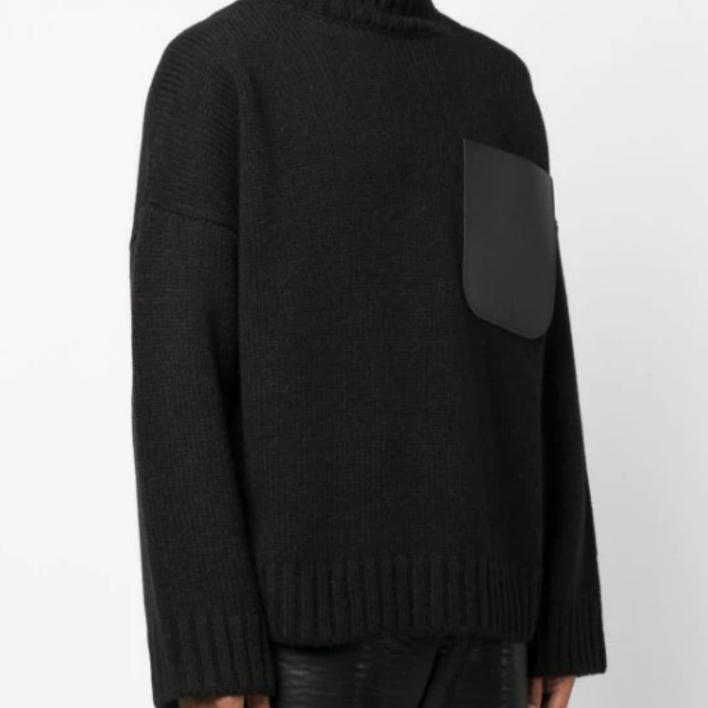 JW ANDERSON Turtle Neck Jumper with Patched Logo & Lock